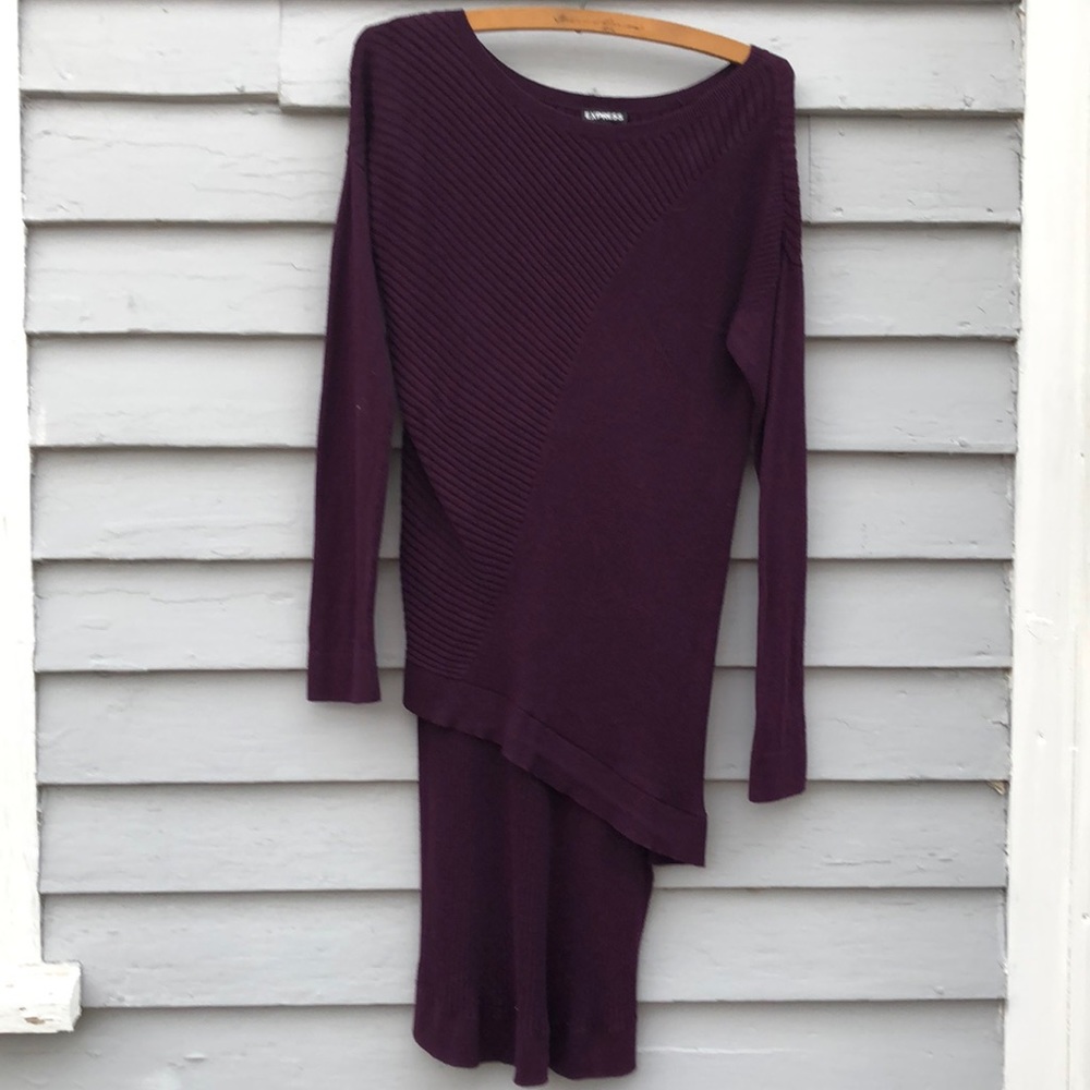 Express Burgundy Tunic Sweater Size Small